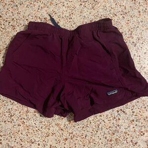 Patagonia Baggy Purple Athletic Shorts Comfortable Elastic Waist